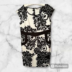 Avenue black and white Sheath dress size 14